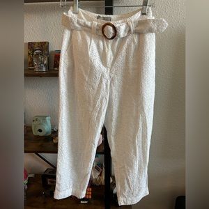 ASOS Capri white pants with belt